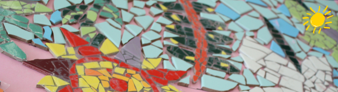 A sun mosaic in progress