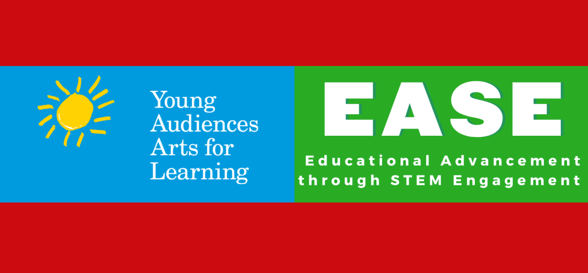 EASE logo against red background 